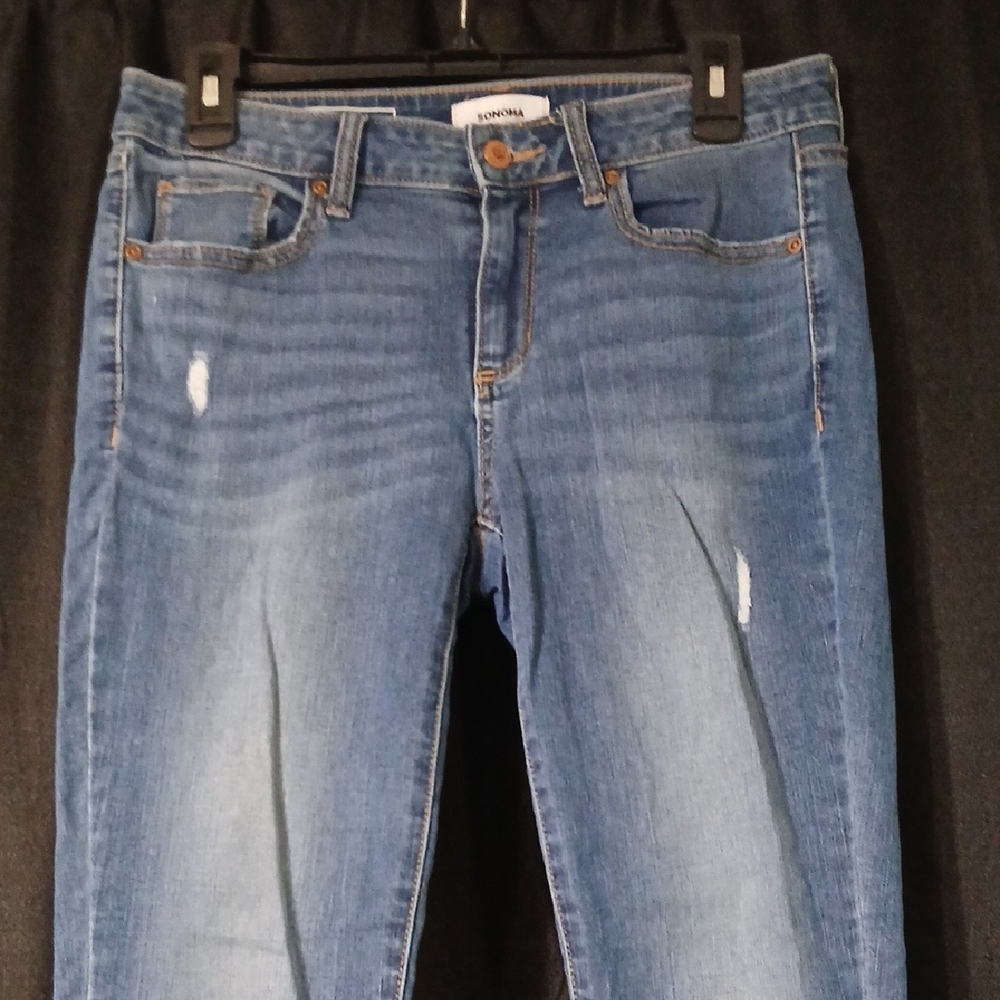 SONOMA Light-Medium Blue Skinny Jeans with Faded Detail